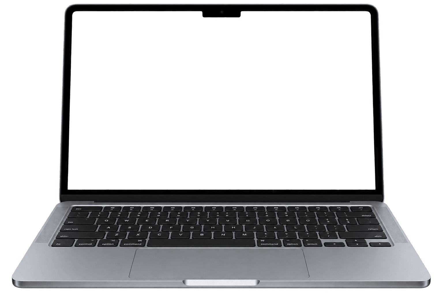 MacBook displaying Sarindu's portrait